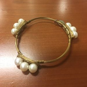 Bourbon and Boweties Pearl Bangle Bracelet