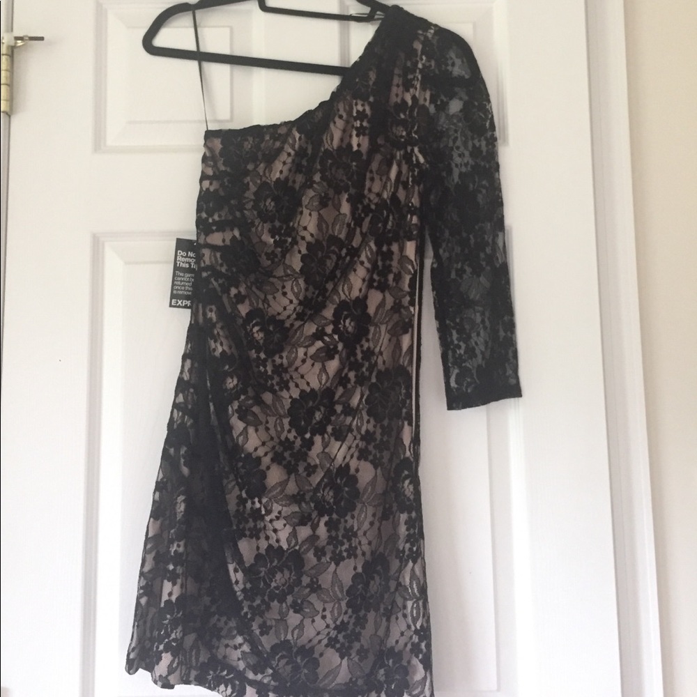 Express black lace dress