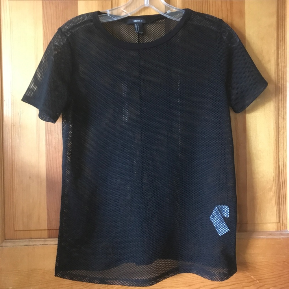 Black Mesh Tshirt