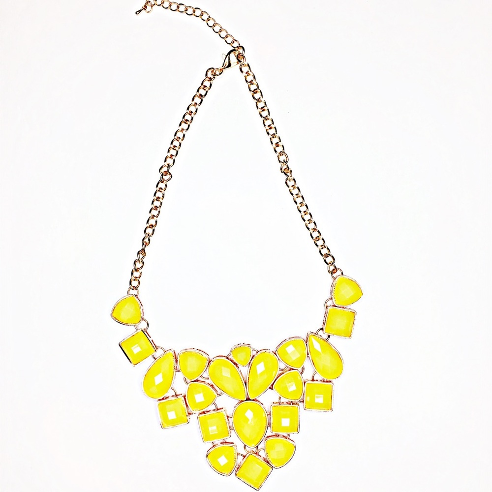 Yellow Stone Bib Necklace