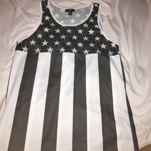 American Flag Forever 21 Mesh Tank top