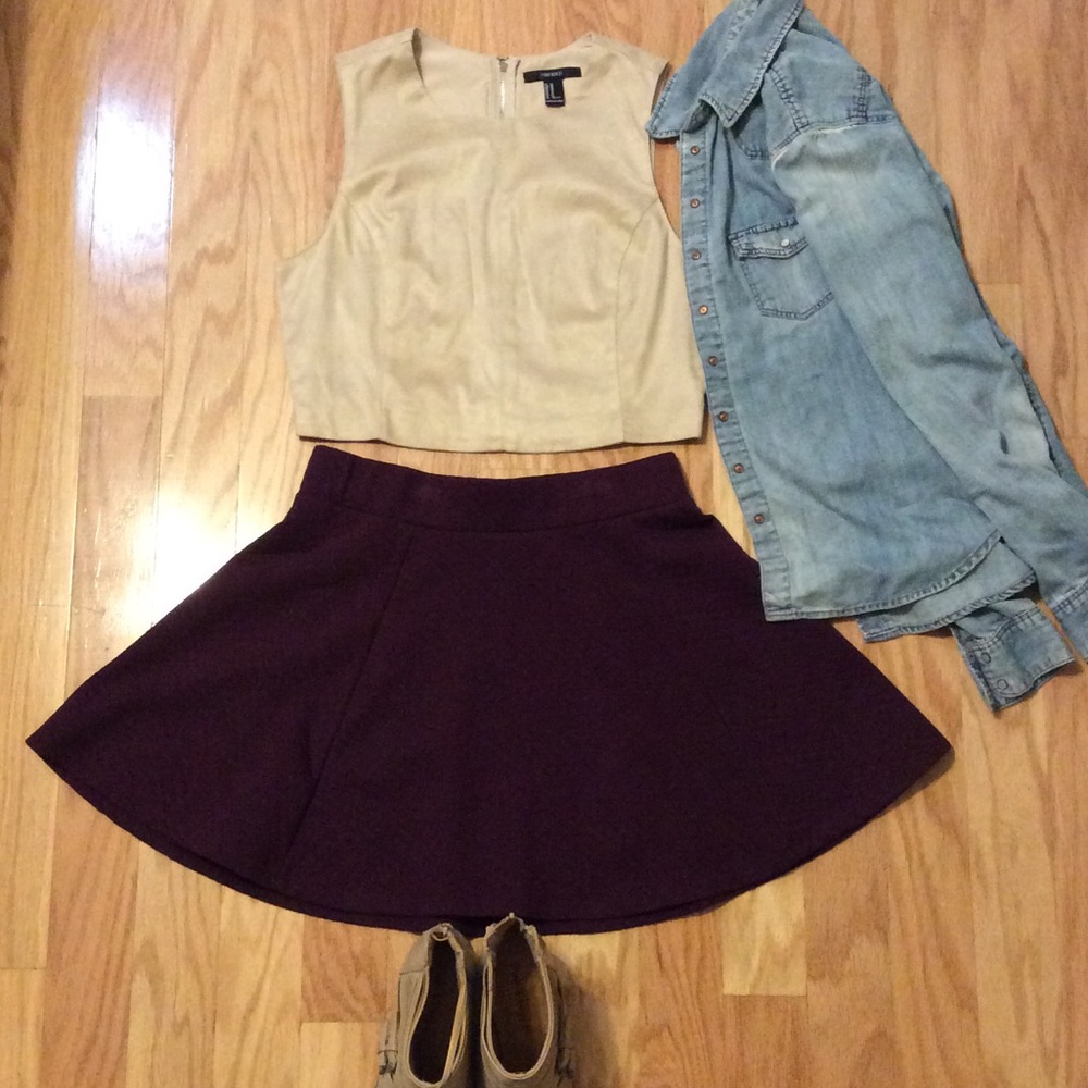 Maroon skater skirt