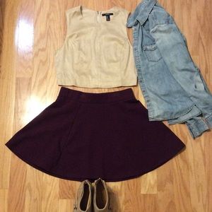 Maroon skater skirt