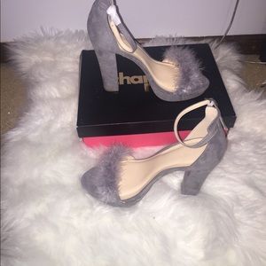 Charlotte Russe Gray Suede Heels