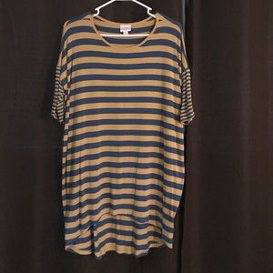 Lularoe xs irma blue/mustard