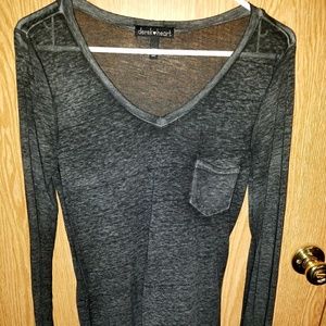 Sheer long sleeve shirt