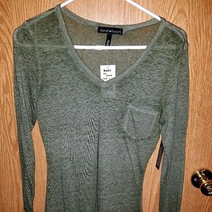 Sheer long sleeve shirt