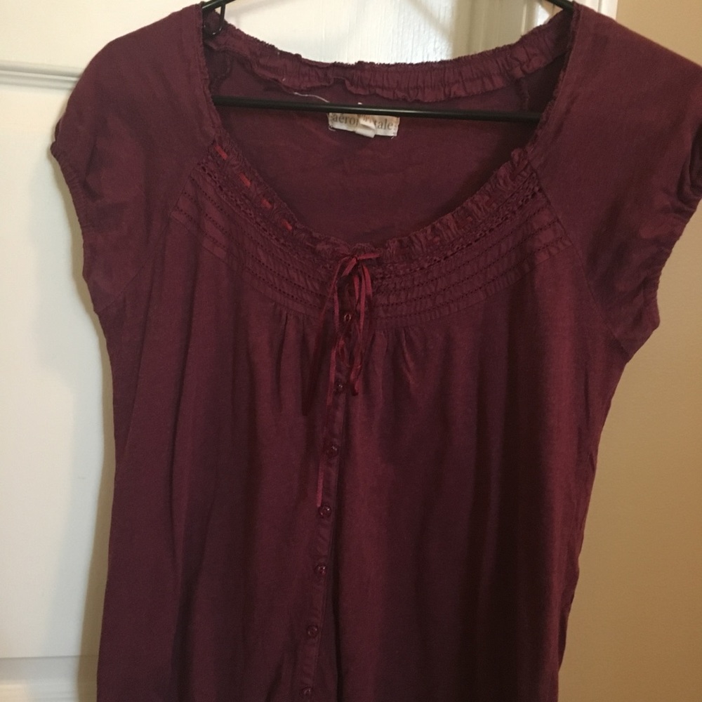 Aeropostale size medium burgundy blouse