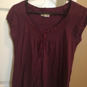 Aeropostale size medium burgundy blouse