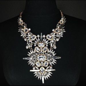 Gold & Crystal-esque Statement Necklace
