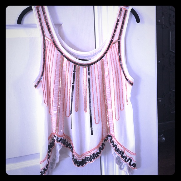 English Rose Beautiful Sequin Top - Picture 1 of 3