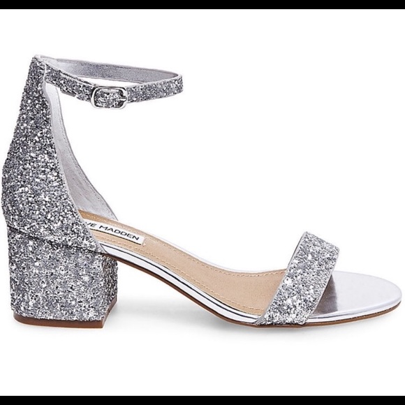 Steve Madden Shoes - Steve Madden Irenee silver glitter heel sandal