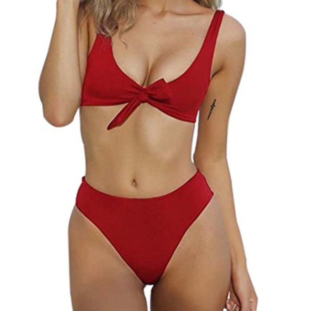 New With Tags Red Tie Bikini, Never Opened