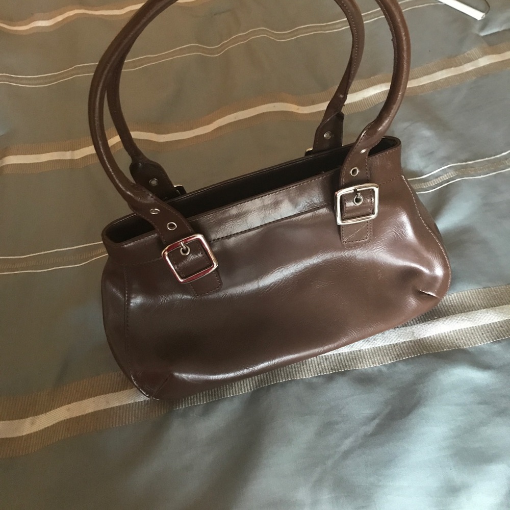 Brown hand bag