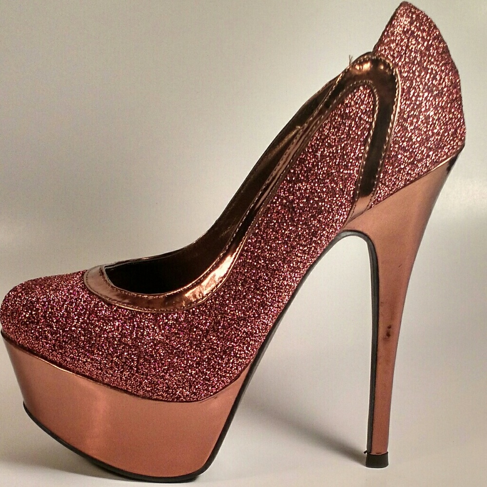BRONZE PLATFORM PUMPS(NO OFFERS) - Picture 3 of 5