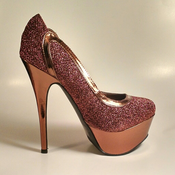 BRONZE PLATFORM PUMPS(NO OFFERS) - Picture 2 of 5
