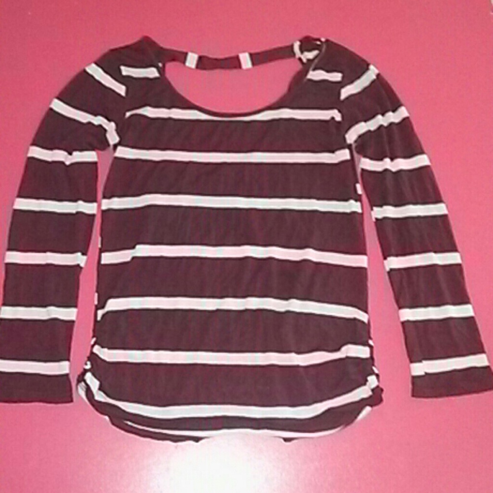 Striped burgundy shirt