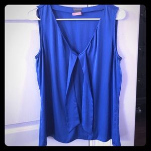 Ann Taylor Bright Blue Silk Top