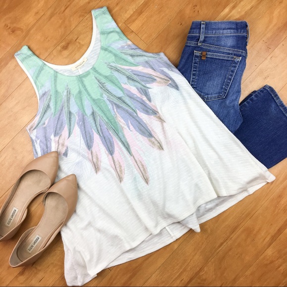 Enti Clothing Tops - Enti Clothing Feather Swing Tank Top