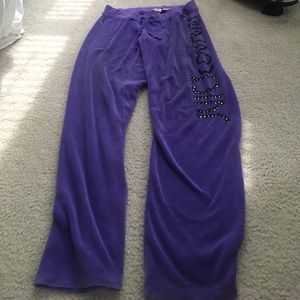 purple juicy couture terry trackpants