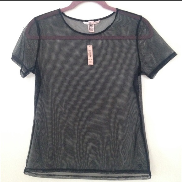 Victoria's Secret Tops - NWT VS see-thru mesh tee