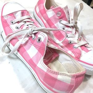 Pink Plaid Converse AllStar Shoes
