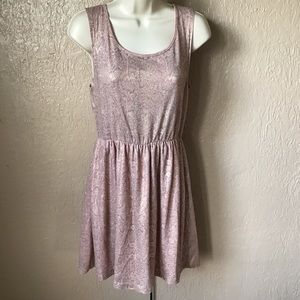 Charlotte Russe Shimmer Pink Snake Skin Sleeveless Dress