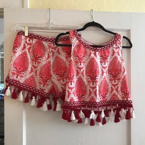 Red and white matching two piece! NEVER WORN💕