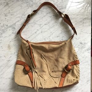 Lucky Brand Tan suede bag