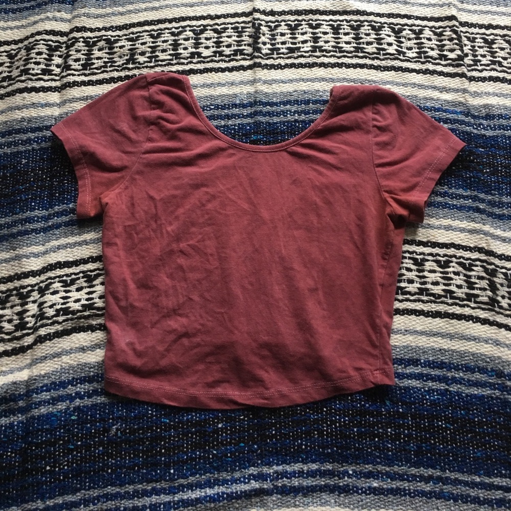 Brandy Melville maroon crop top