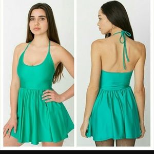 American Apparel Green Skater Dress