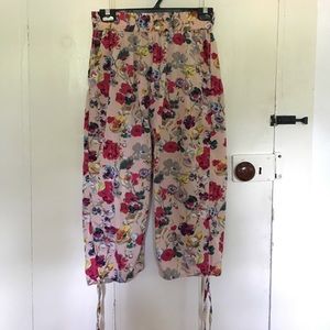 Capri silk pants