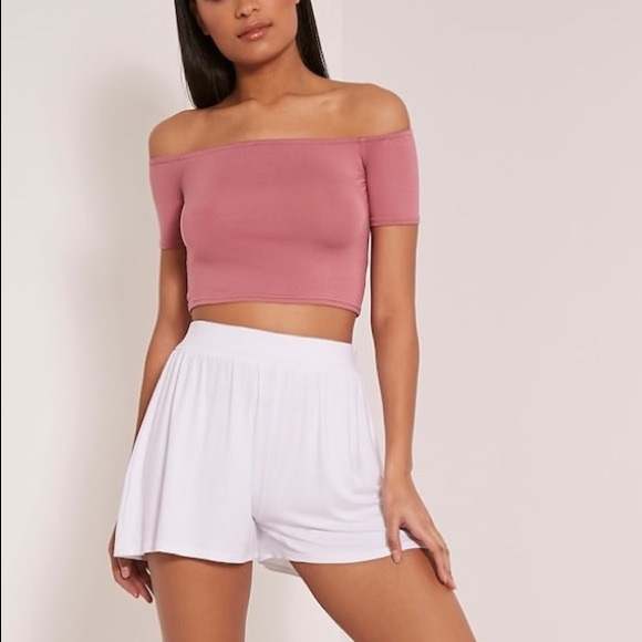 Lucilla White Jersey Shorts - Picture 1 of 5