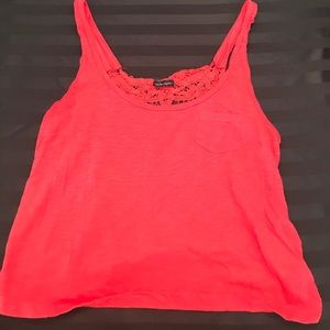 ✨Pink tank top with lace back☺️