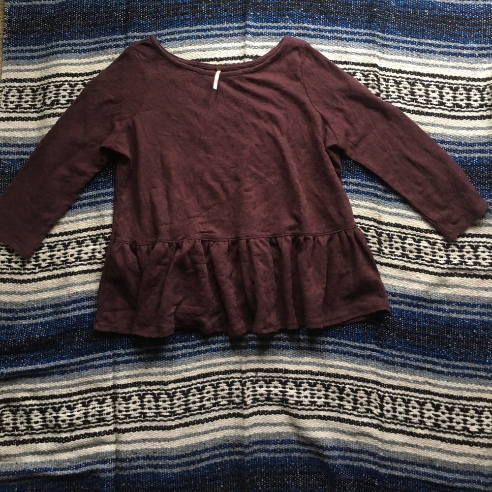 Free people ruffle long sleeve
