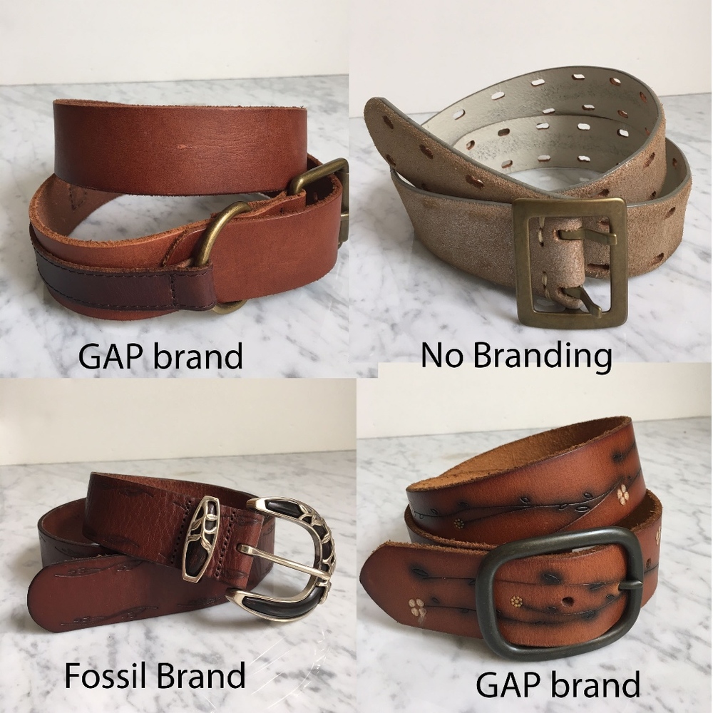 4 Fossil and GAP brand belts Women's XS/S