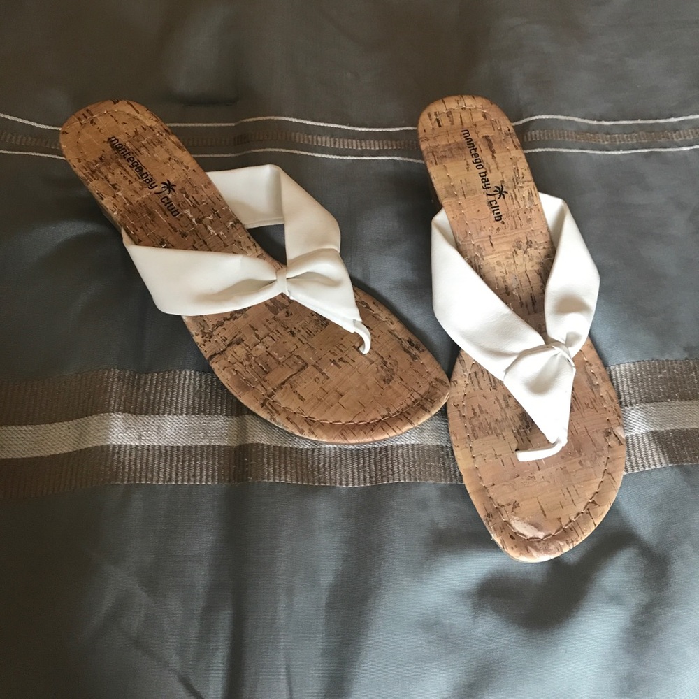 White and cork 3-inch wedges