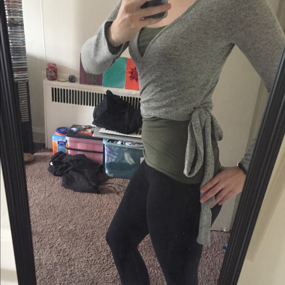 Mid waist wrap cardigan