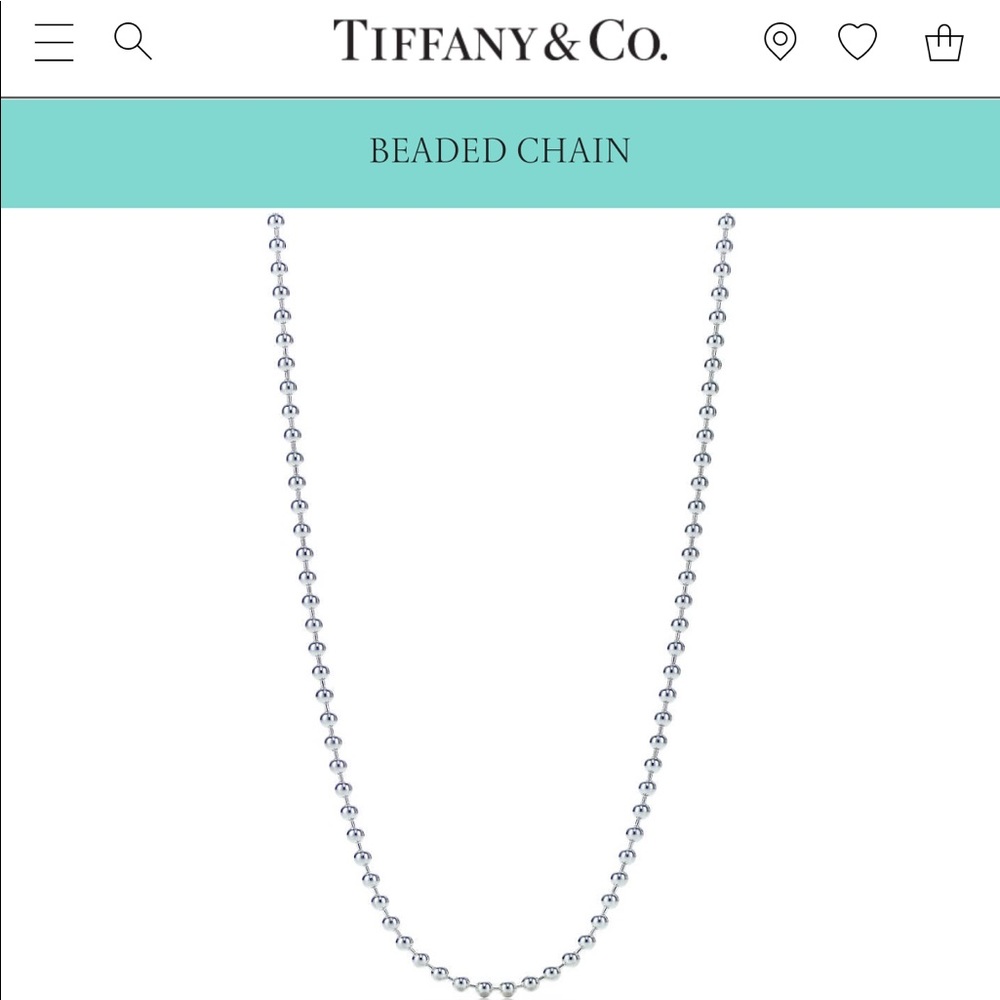 Authentic Tiffany & Co. 18 Inch Necklace w/Charm