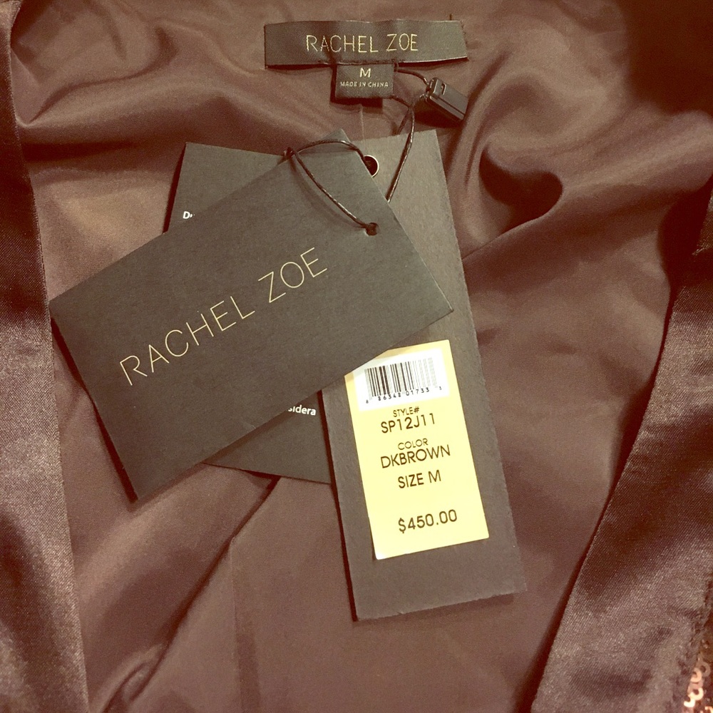 Rachel Zoe bronze sequence jacket.