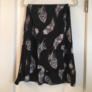 LuLaRoe Feather Print Maxi Skirt