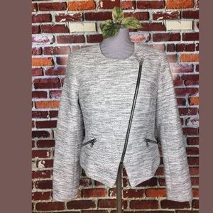NWOT BANANA REPUBLIC BLACK GRAY WHITE MIXED JACKET