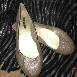 Gold Glitter Flats