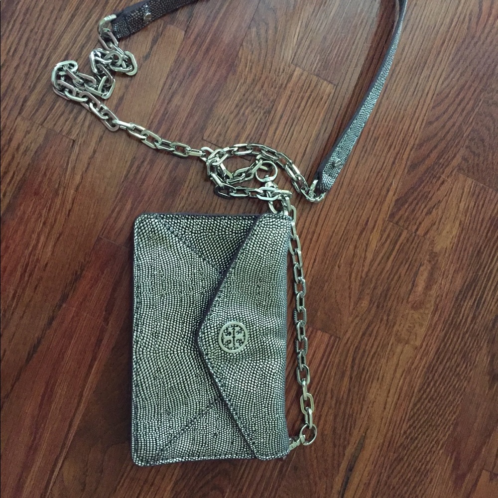 Tory Burch wallet on a chain