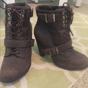 Leather booties