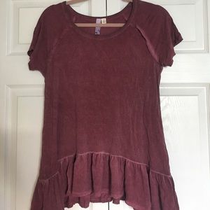 Burgundy Babydoll Top