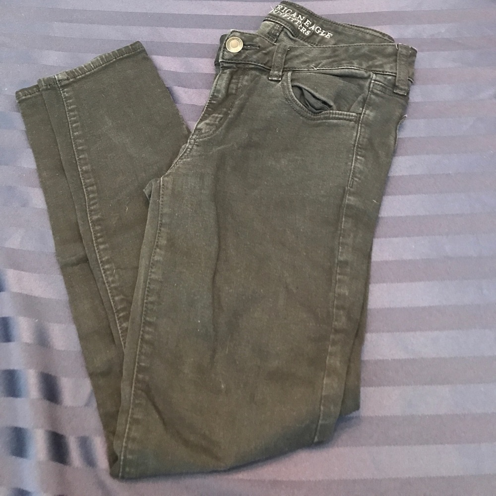 ✨ Black American eagle jeggings!☺️