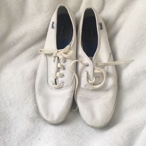 White leather keds