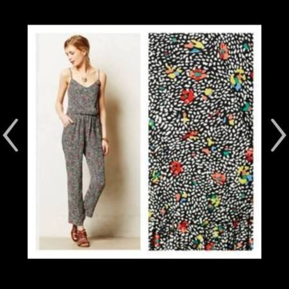 TRADE RESERVEDAnthropologie Peonia Floral Jumpsuit