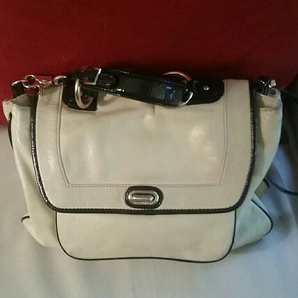 Rebecca Minkoff Handbags - Cross-body Purse Cream with Navy Trim